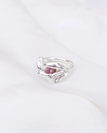 Acid Love Belly Ring 50   Sterling 925 Silver Pink Tourmaline