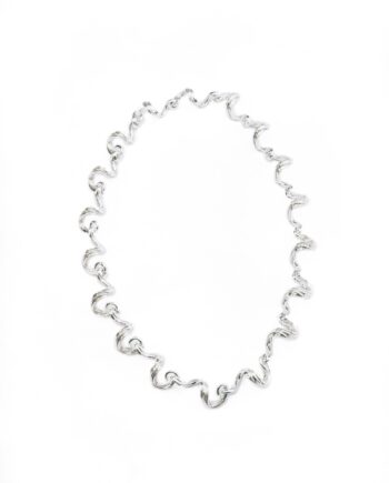 Helix Coil Necklace 49 Cm   Sterling 925 Silver