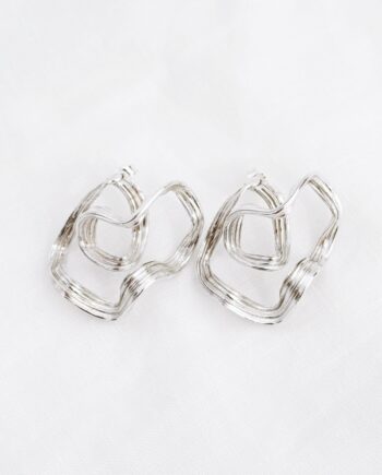 Helix Swirl Earstick Sterling-sølv   Pair