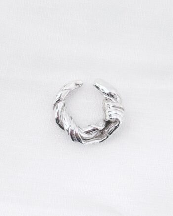 Helix Whirl Cuff One Size   Sterling 925 Silver