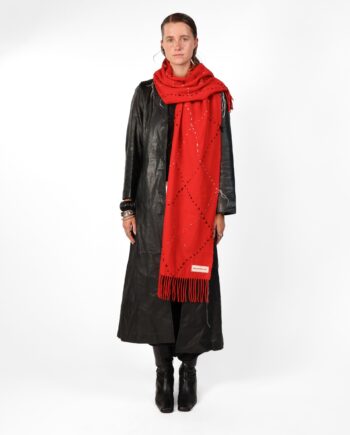 Red Wide Scarf