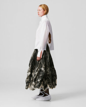 006- -02 Black Curtain Skirt Xs