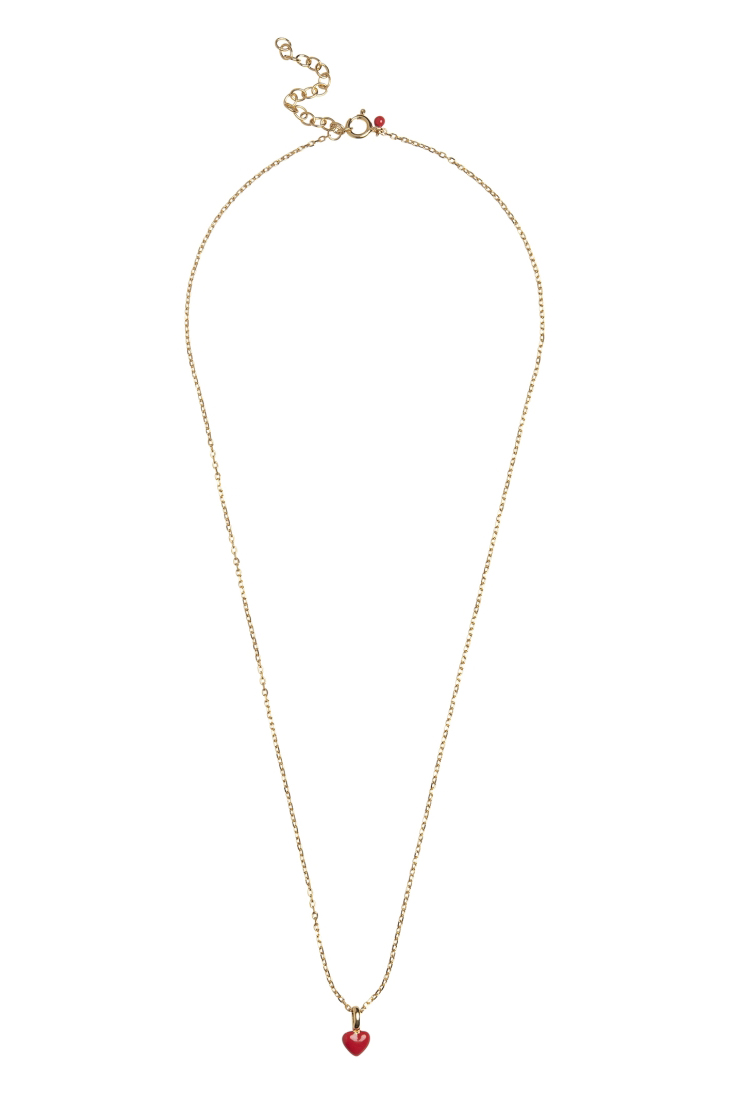 Enamel Halskæde Necklace Amore Red