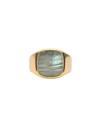 Ix Cushion Signet Ring Labradorite