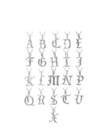Ix Letter Charm Silver