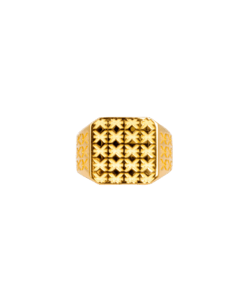 Ix Octagon Logo Signet Ring