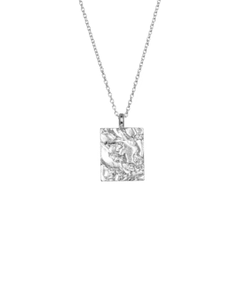 Ix Rustic Square Pendant Silver
