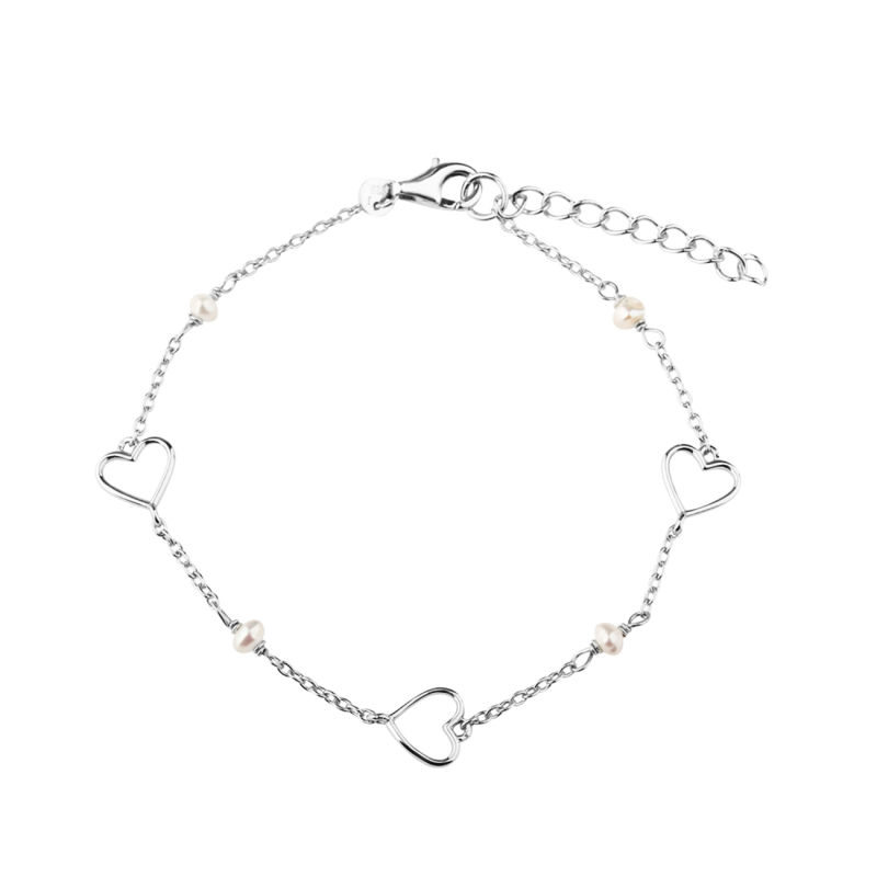 Alma Pearl Bracelet   Silver