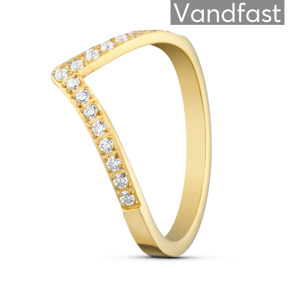 Annebrauner Arrow Ring 18k Guldbelagt 48