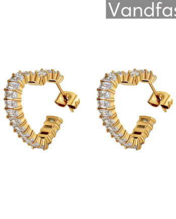 Annebrauner Deluxe Heart øreringe 18k Guldbelagt