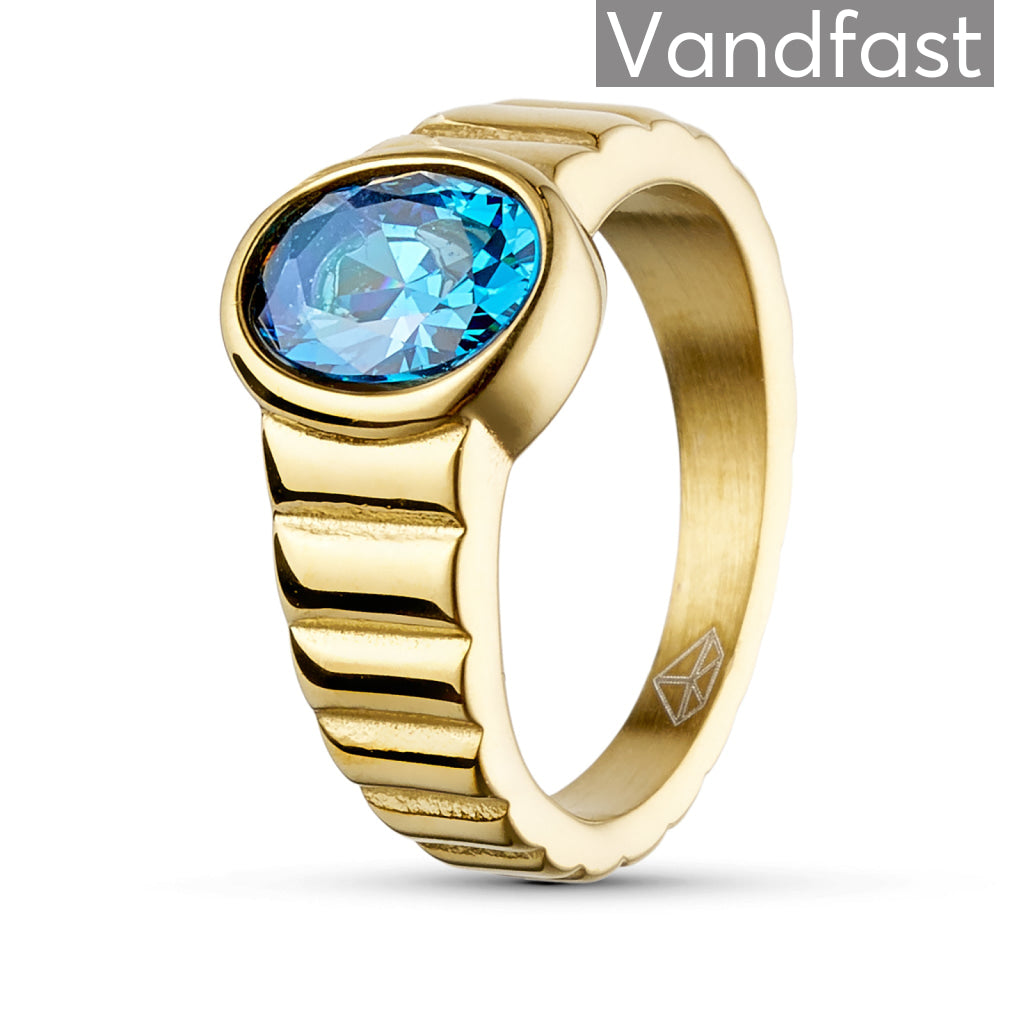 Annebrauner Imperial Sapphire Ring 18k Guldbelagt 48