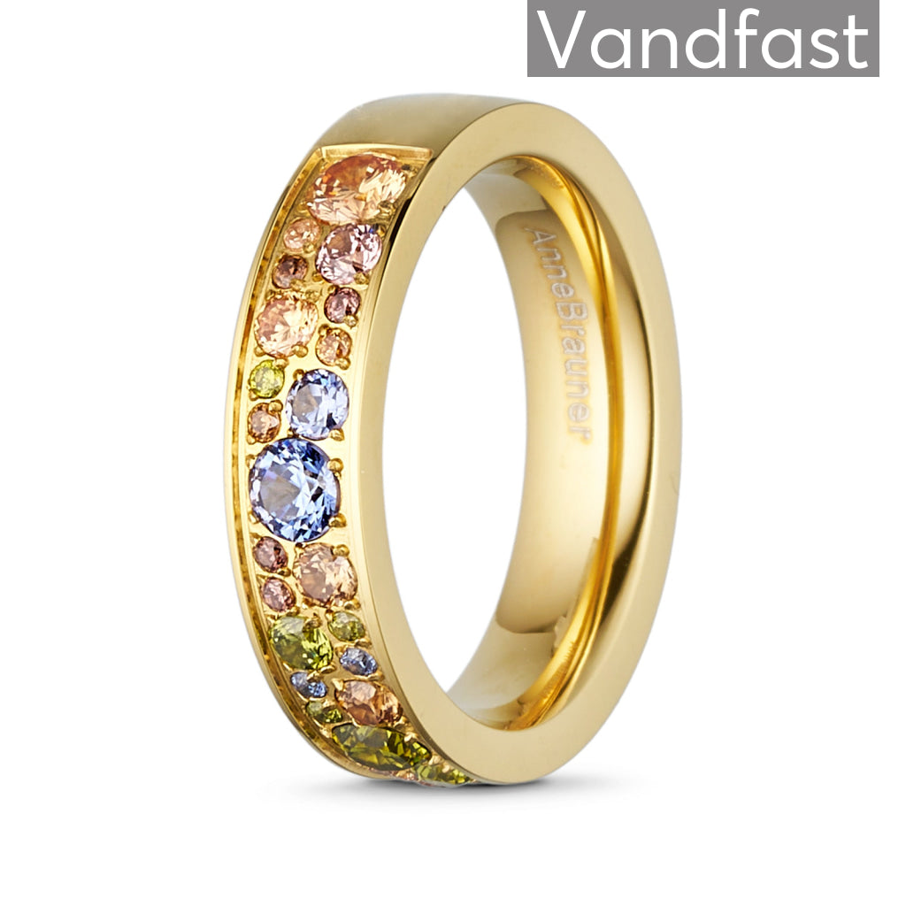 Annebrauner Sparkling Multicolor Autumn Ring 18k Guldbelagt 48