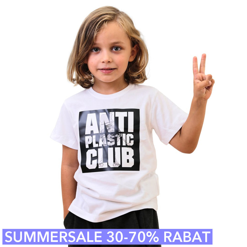 Anti Plastic Club Limiteret Hvid  -shirt Kids Dreng Pige