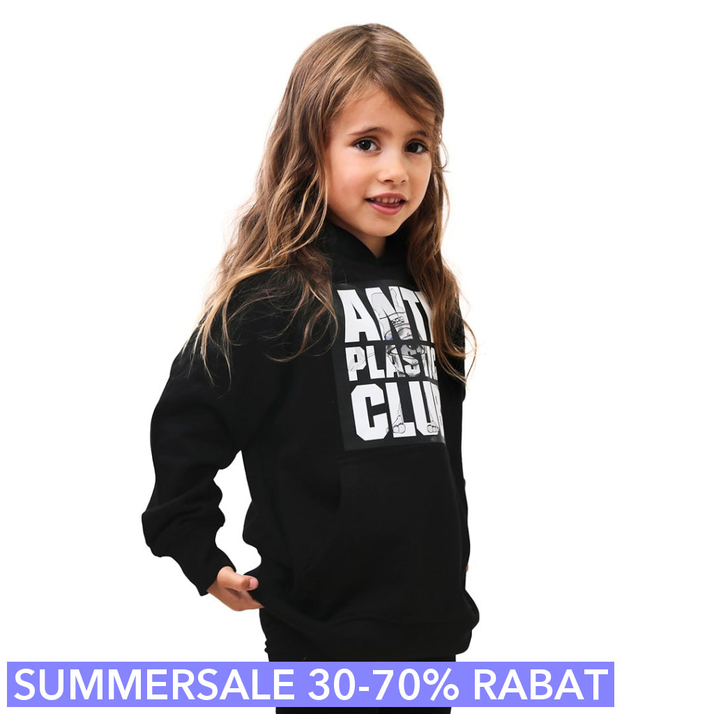 Anti Plastic Club Limiteret Sort Hoodie   Hættetrøje Kids Dreng Pige