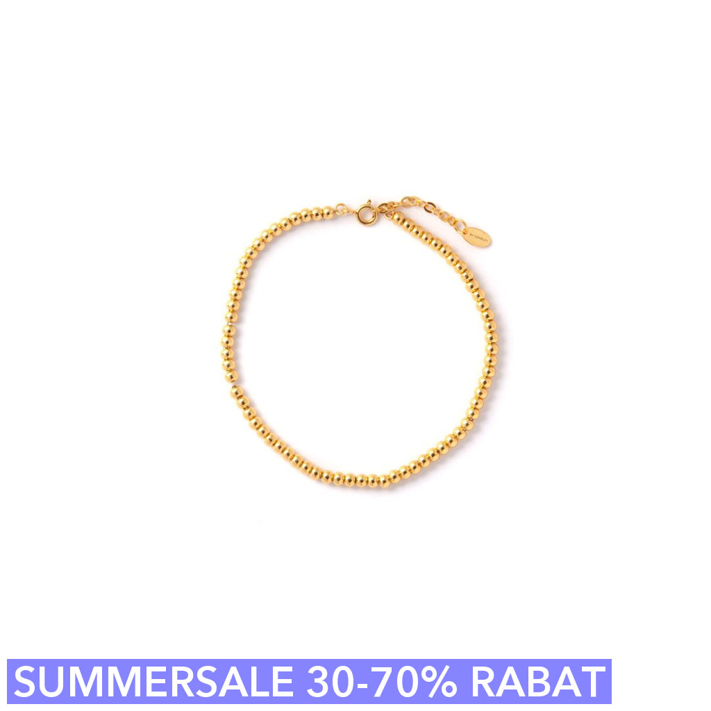 Armbånd  Bawlin 17 Cm Kugle Armbånd 18 Karat Forgyldt Sterling Sølv