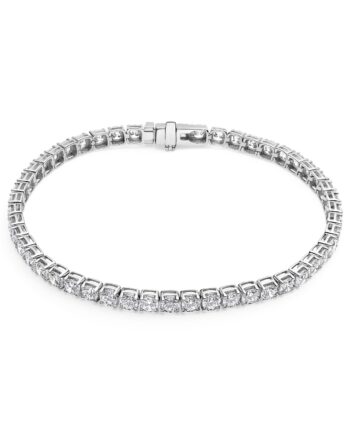 Armbånd Diamante Tennis 14 Kt  Guld El  Hvidguld   64-  72 Ct Tw  -  Vs Lab-grown Diamanter