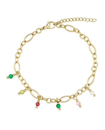 Armbånd   Forgyldt Stål Med ædelsten