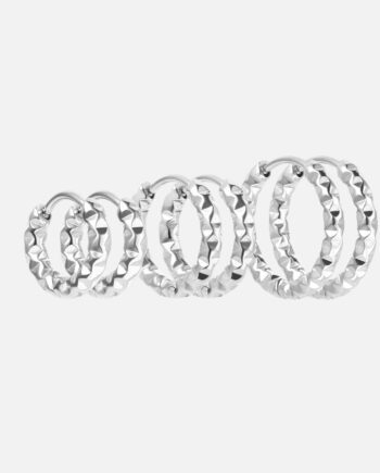 Astra Hoops øreringe 12 15 18mm Sølvfarvet