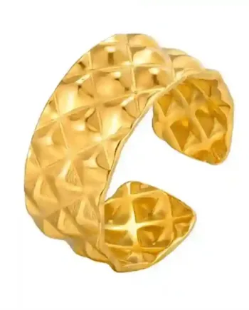 Aurora Ring   Forgyldt Statement Ring Til Kvinder