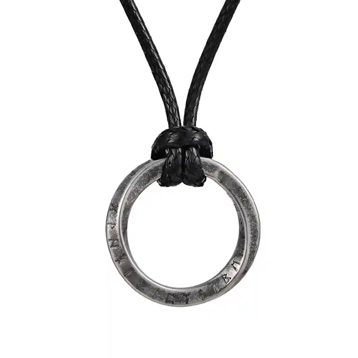Aurum Circle Oxidized Halssmykke Til Mænd