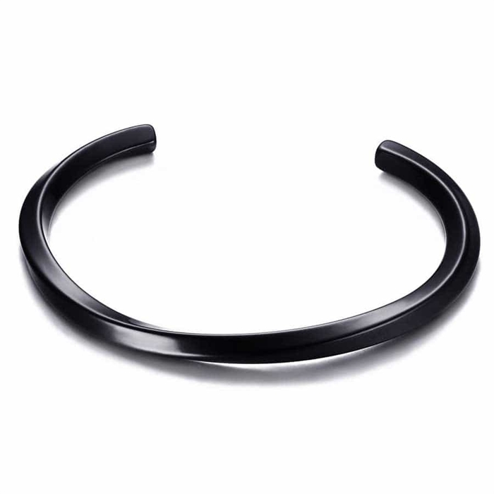 Bangle Screw Armbånd   Ip Blackcoat Stål