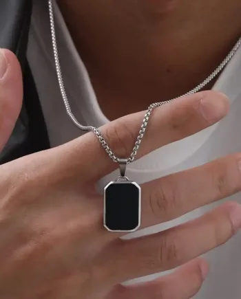 Black Geo Halssmykke   Lækker Stil