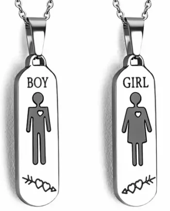 Boy   Girl Parsmykker   Rustfri Stål