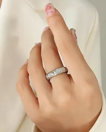 Celestial Cz Ring   Rustfri Stål Ring Med Klare Cz