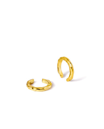 Cuff   ørering  Cuffy 18 Karat Guldbelagt Sterling Sølv  Sæt Eller Enkeltvis