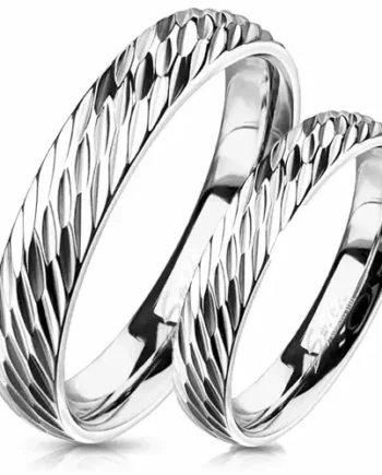 Dome Forlovelsesring   Blank ædelstål  Vielse