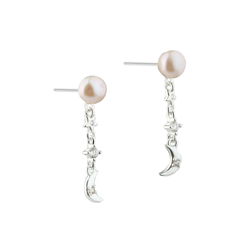 Dreamlit Pearl Charm   Silver