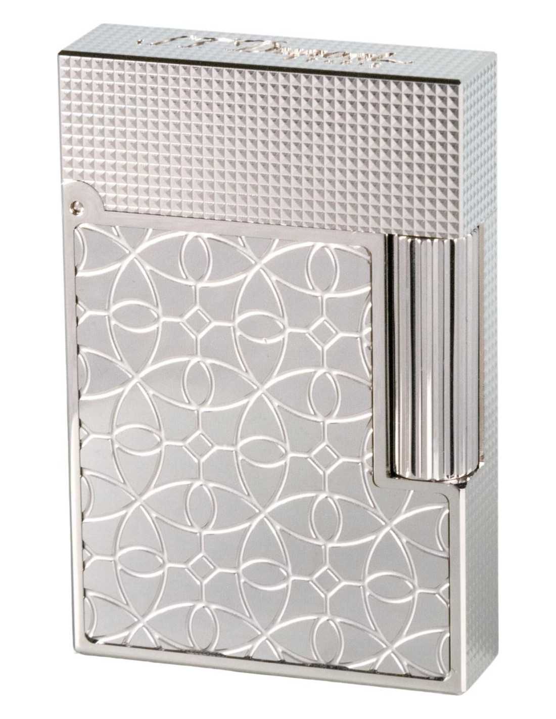 Dupont Lighter Ligne   Small Platinum Arabesque C18603 Sz