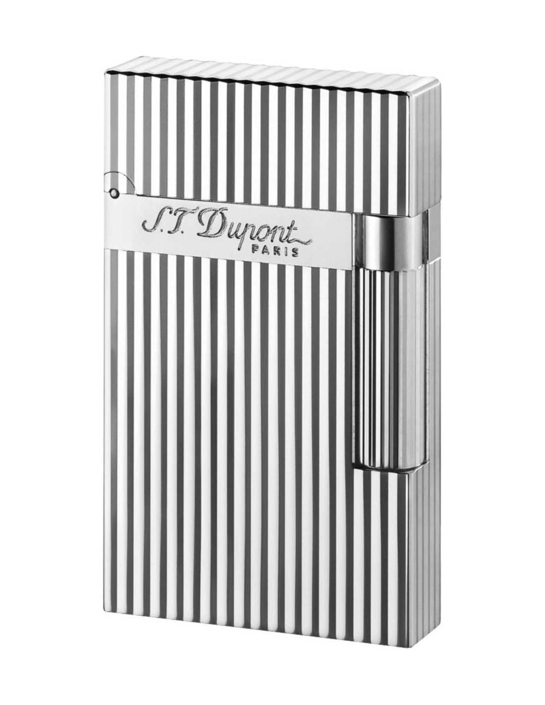 Dupont Lighter Ligne   Sølv Med Striber 16817