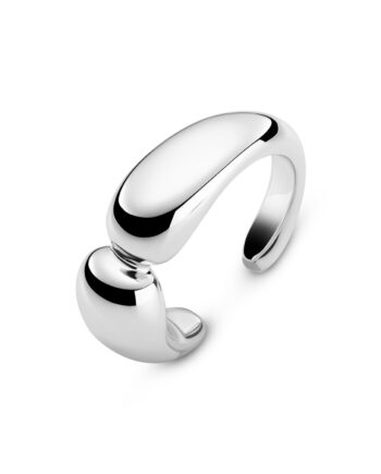 Ear Cuff Goccia Pianura Piccolo 18 Karat Forgyldt  Med Poleret Overflade