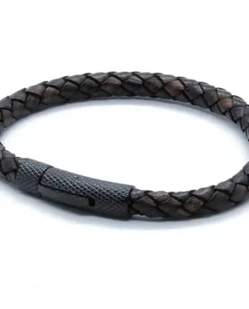 Elian Læderarmbånd Lux Black In Brown