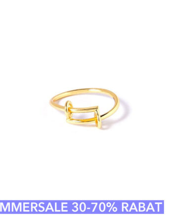 Fingerring  Intoyou Onesize Regulerbar Størrelse 18 Karat Forgyldt Sterling Sølv