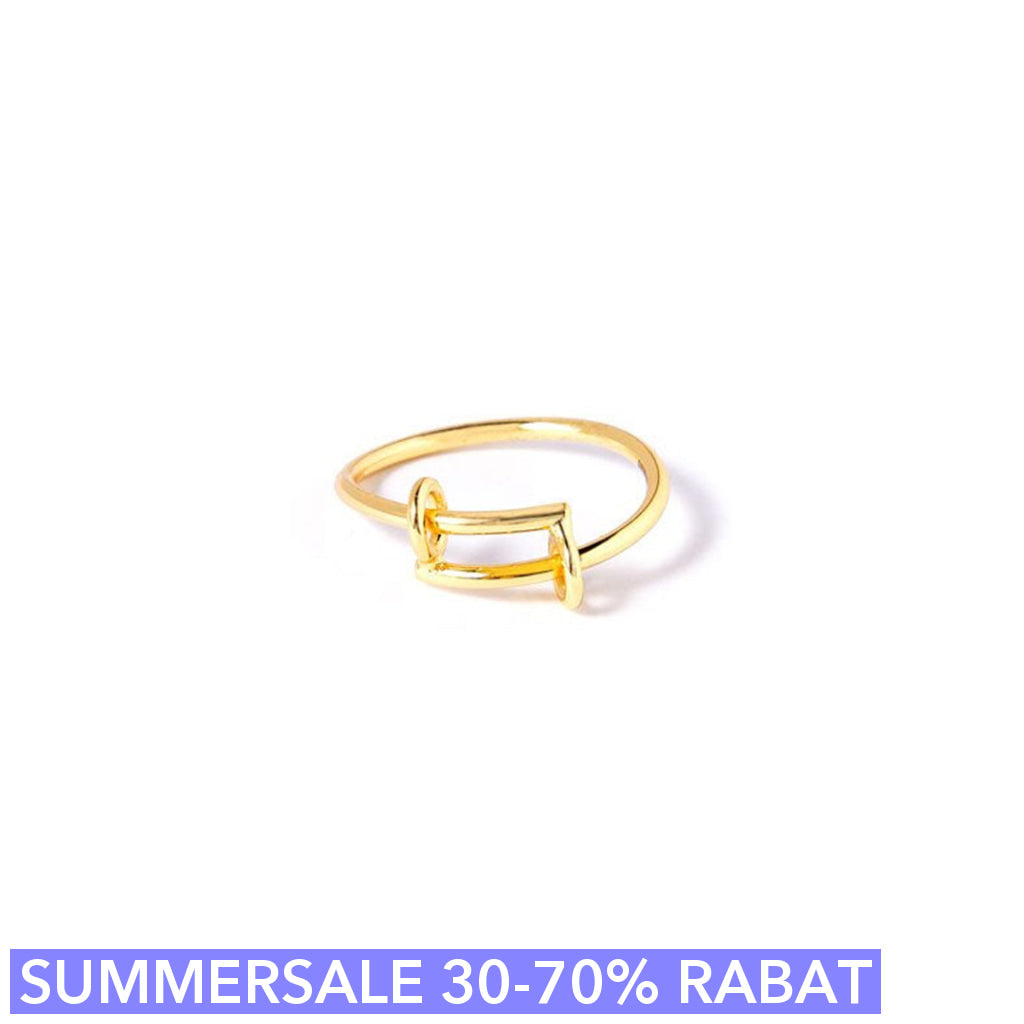 Fingerring  Intoyou Onesize Regulerbar Størrelse 18 Karat Forgyldt Sterling Sølv