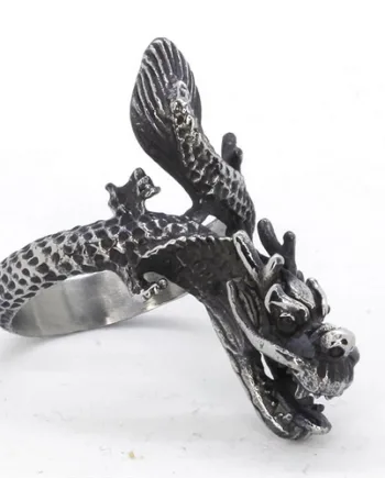 Fingerring  Quot China Dragon Quot  Stål