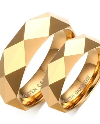 Forgyldt Facet Forlovelsesring   Tungsten