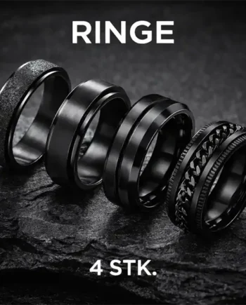 Four Black Rings Herreringe   Stk