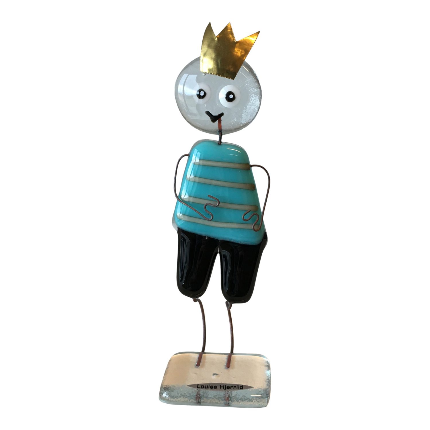 Glasfigur Prins Med Krone