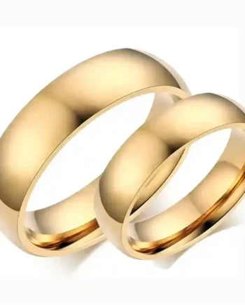 Glossy Forgyldt Ring   ædelstål