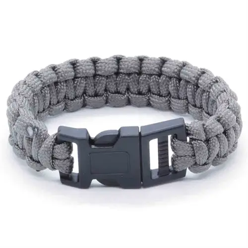Grå Paracord Armbånd 21 Cm