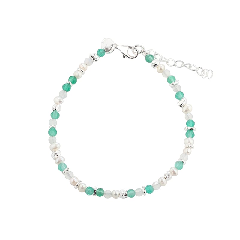 Green Garden Simple Bracelet   Silver
