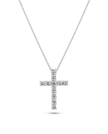 Halskæde Alba Croce 14 Kt  Guld El  Hvidguld   64 Ct Tw  -  Vs Lab-grown Diamanter