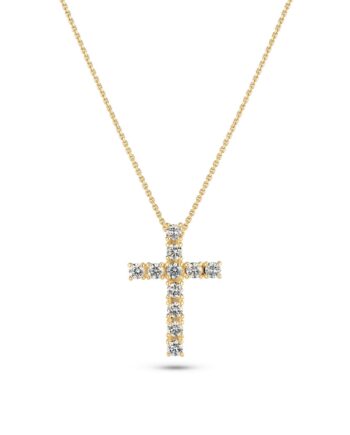 Halskæde Alba Croce 14 Kt  Guld El  Hvidguld   64 Ct Tw  -  Vs Lab-grown Diamanter