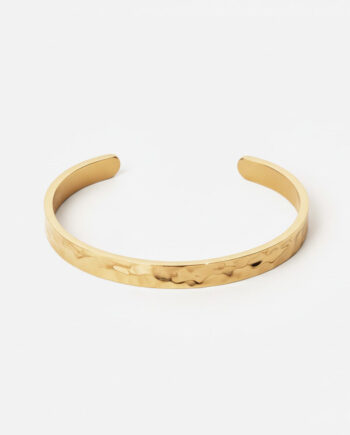 Hammered Bangle 18k Guldbelagt 7mm