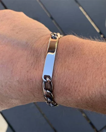 Id Armbånd   Blank Rustfri Stål
