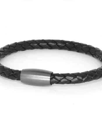 Læderbolo Armbånd Med Magnetlås