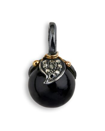 Leaf Drop Pavé Black Onyx Vedhæng